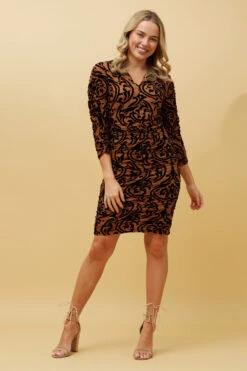 NITU FLOCKING BODYCON DRESS -Printedcarpetus 1adced0b8082836e34c81aaec3069e04