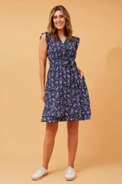 RAVINA DITSY FLORAL SHORT DRESS -Printedcarpetus 1b2a1771f42cd18d20614075a2c3536b