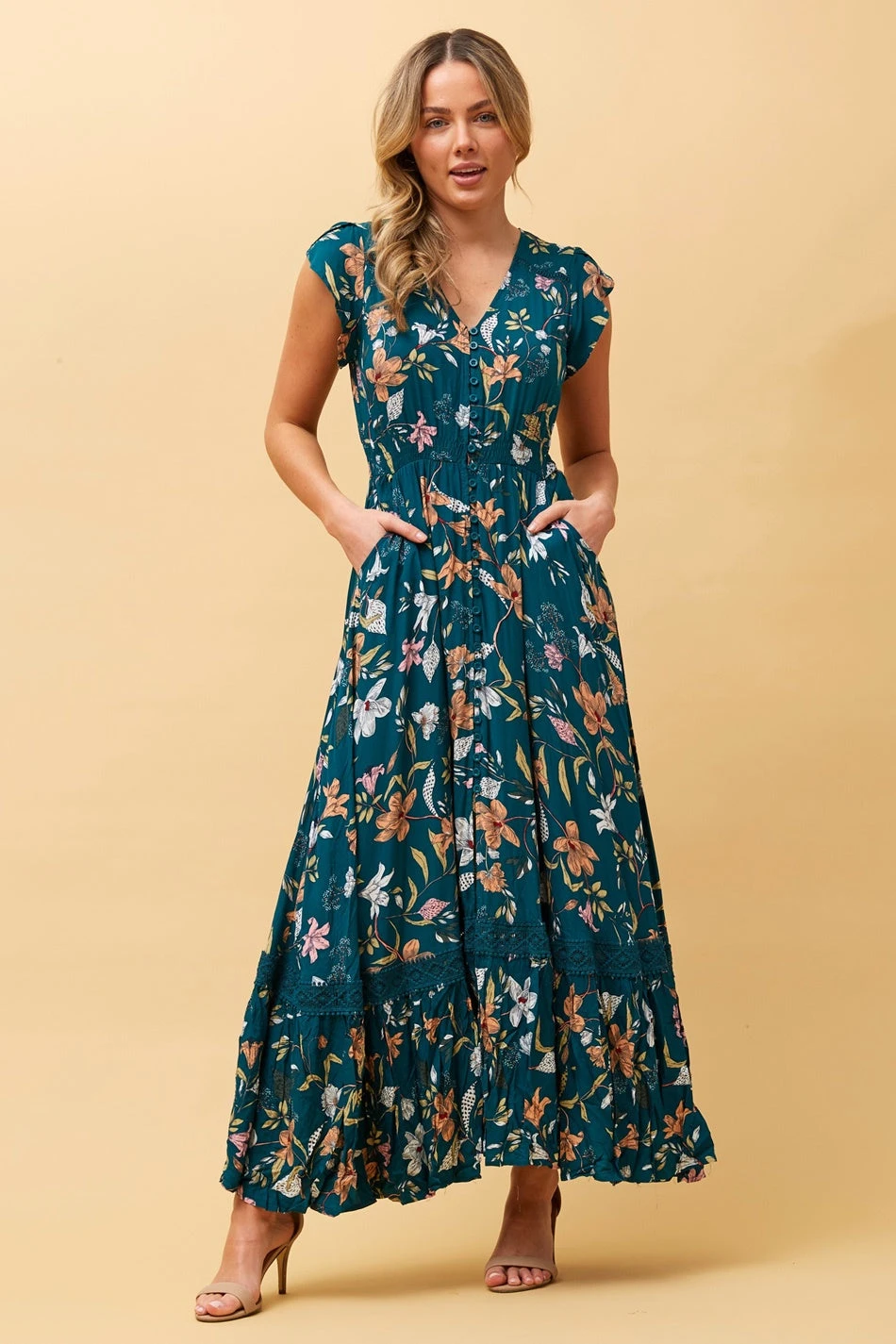 MOROCCO FLORAL MAXI DRESS 5 MOROCCO FLORAL MAXI DRESS - Image 3