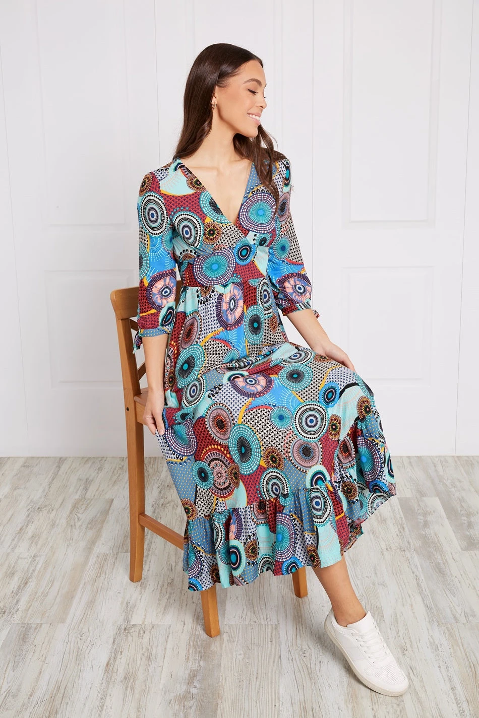PRINTED BOHO MAXI DRESS 6 PRINTED BOHO MAXI DRESS - Image 4