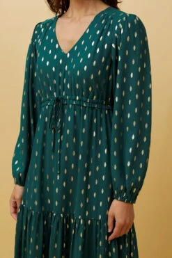 CRYSTELLE TEARDROP FOIL PRINT MAXI DRESS -Printedcarpetus 1b79a6018a8d703c9b1d7304a8a3e3a3