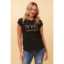 COCO NYC GRAPHIC TEE -Printedcarpetus 1c95311680e0547039241ff7ee589cb2
