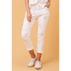 JANJA EMBELLISHED STAR PRINT JOGGERS -Printedcarpetus 1d019e537f996ba54f6844ea953a47db