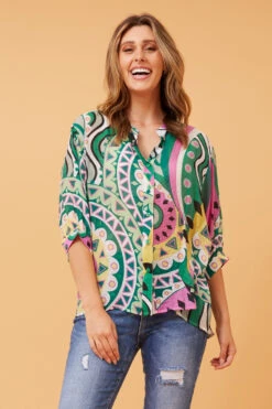 BELINA BOHO PRINT TOP