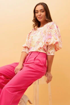 ELEGANT FLORAL SATIN BLOUSE -Printedcarpetus 1d1b3a970892ee86f4f4ef14fcb1d09c