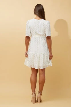 DIAMOND TEARDROP FOIL PRINT SHORT DRESS -Printedcarpetus 1d293c8ebf1e36f7087263ca9a8860be