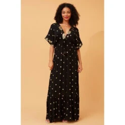 CHRISTINA SEQUIN POLKA DOT MAXI DRESS -Printedcarpetus 1f7a82de7d5a801032fab6a273d92f4e