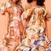 ANNETTE MULTI COLOUR MIDI DRESS -Printedcarpetus 1ff90b574602aafa83ad28fa6a42d543