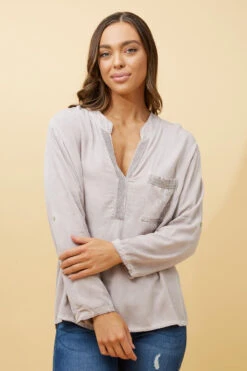 VELAR FOIL PRINT POCKET TOP -Printedcarpetus 201b8231a0ddc56eac2ee694313b9ab9