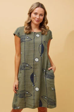 RIMINI TRIBAL PRINT LINEN DRESS -Printedcarpetus 206d3705a9481322903f421602e68940 e8981b29 e57e 40a5 a7fa 38b7c93c0c96