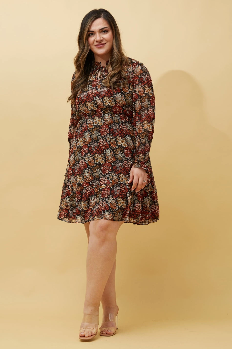 GIANNA HIGH NECK FLORAL SHORT DRESS 7 GIANNA HIGH NECK FLORAL SHORT DRESS - Image 5