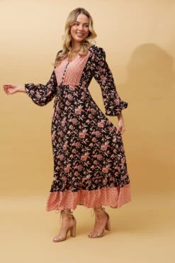 FLORAL BOHO MAXI DRESS -Printedcarpetus 213cdd69b6bd8838f6e57e5080ba2f86