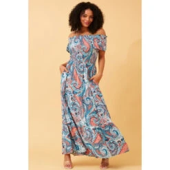 FABIAN PAISLEY BOHO MAXI DRESS -Printedcarpetus 2179ffd2cb22bab9b2f2f976baff0abb