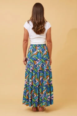 DORIAN ABSTRACT PRINT MAXI SKIRT -Printedcarpetus 21f69b99401d477e9945dfd62fac7643
