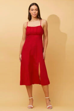 CHANTELLE LINEN MIDI DRESS -Printedcarpetus 222bf47a12e73fb73d934d3a8219a5f7