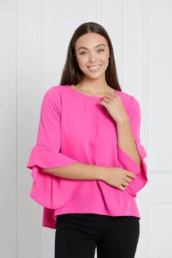 FLUTE SLEEVES BLOUSE -Printedcarpetus 223af6278503ed82878c533ff2f52131