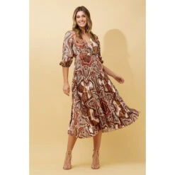 MARIETTA SATIN MIDI DRESS -Printedcarpetus 22423eac12199650e12bcd8eaf821cd1