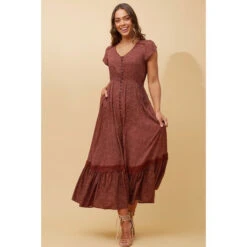 MOROCCO FLORAL BOHO MAXI DRESS -Printedcarpetus 22b38bc8bfaa410236c437db3cc325c2