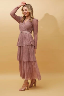 ANTONIA PLEATED TIERED MAXI DRESS -Printedcarpetus 234a4f18292705486e06995307c8df4a