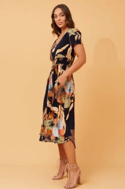 KEGAN FLORAL MIDI DRESS -Printedcarpetus 237d2e383433045bdc6a01981f4d3ef2