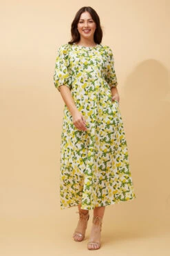 DOROTHY LEMON PRINT LINEN DRESS 13 DOROTHY LEMON PRINT LINEN DRESS -Printedcarpetus 23b8ac52dd95d22ae870a96f1f3982da
