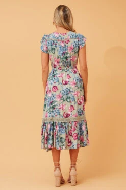 Stella MOROCCO FLORAL BOHO MIDI DRESS -Printedcarpetus 242ec144df4cb8a4e33a438c84ce7d2d