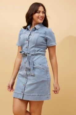 LIBERTY DENIM SHORT DRESS -Printedcarpetus 24baa4475befc03633b36d19821ca2ad