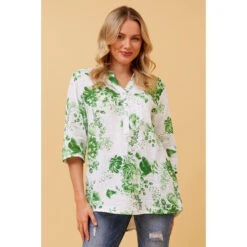 IMOGEN FLORAL LINEN TOP -Printedcarpetus 24f41ba7c9ebcf3d8ee9685a098ccb0f