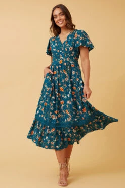 SOLANA FLORAL BOHO MIDI DRESS 12 SOLANA FLORAL BOHO MIDI DRESS -Printedcarpetus 24fa0ae8293cc7107ee98b8fcb4f0f7b