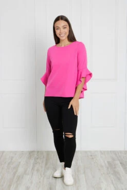 FLUTE SLEEVES BLOUSE -Printedcarpetus 2512b922edadf68b3d8eb866c06dd9cf