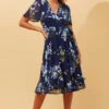DALLAS FLORAL WRAP DRESS -Printedcarpetus 257e640fe1d7dd75d591f48e221d0bc6