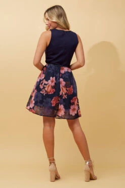 ROXANA SLEEVELESS FLORAL SHORT DRESS -Printedcarpetus 258e7c87cf93b577b3b6ee9b70a86544