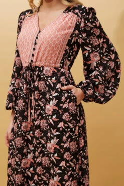 FLORAL BOHO MAXI DRESS -Printedcarpetus 264b3389b0ecb7e11a9296c2bfd84d40