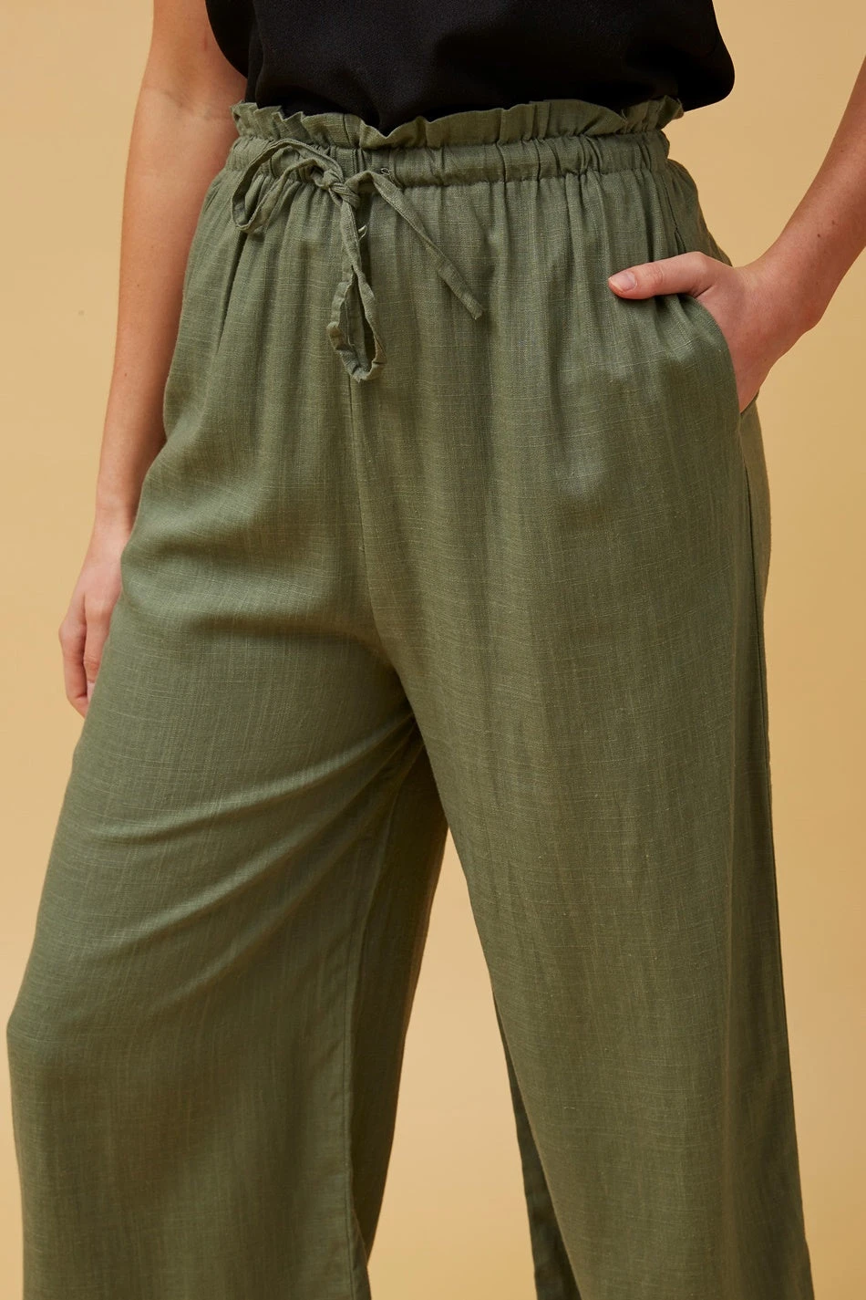 ROBERTA PAPERBAG LINEN PANTS 17 ROBERTA PAPERBAG LINEN PANTS - Image 15