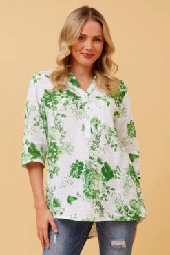 IMOGEN FLORAL LINEN TOP -Printedcarpetus 267decf31d431148578f727108c6a97d