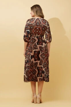 MARIETTA SATIN MIDI DRESS -Printedcarpetus 269eac8e26d1ba11bc5bcfc5607ad005