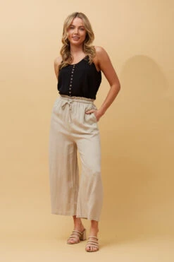 ROBERTA PAPERBAG LINEN PANTS 40 ROBERTA PAPERBAG LINEN PANTS -Printedcarpetus 26efd0a62de165a69a68b7b275b79cb6