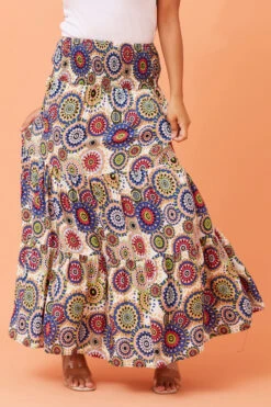 BETTINA ABSTRACT BOHO MAXI SKIRT -Printedcarpetus 26f13f76b957b54d7cd81c45fb3eb21f