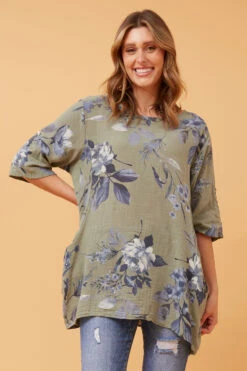 CIA FLORAL TUNIC TOP -Printedcarpetus 27355913b4e8589468682bea94309f27