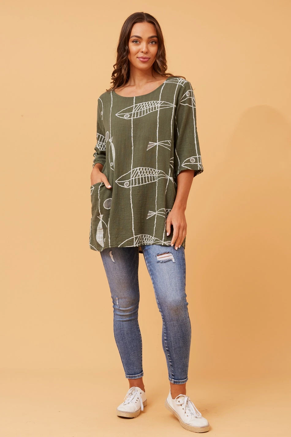 VALERIA FISH PRINT TOP 11 VALERIA FISH PRINT TOP - Image 9