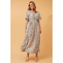 ORIETTA FLORAL MAXI DRESS -Printedcarpetus 2865664389ffd9eb02dfc7168cc5ba96