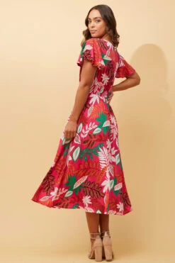 Stella FLORIDA LEAF PRINT MIDI DRESS -Printedcarpetus 28dd8034e86cc73f4cdead7a7a4e6873