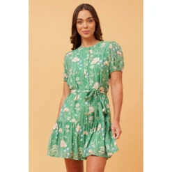 PACITA FLORAL SHORT DRESS -Printedcarpetus 29034ae0596b9f14e1006e11d15dd6e0