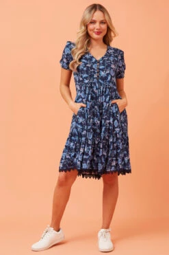 ARRAN FLORAL BOHO SHORT DRESS