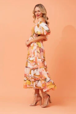 ANNETTE MULTI COLOUR MIDI DRESS -Printedcarpetus 293a67257f2bea211de82d96356f7a7e
