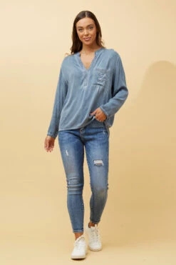 VELAR FOIL PRINT POCKET TOP