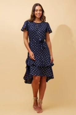 IZZY GOLD TEAR DROPMIDI DRESS -Printedcarpetus 2a2a547110e297ce8bad0c031cb8071b