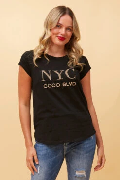 COCO NYC GRAPHIC TEE -Printedcarpetus 2a9f61367b4da5db3087f697c81183d4