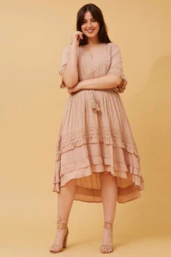 BRIANNA LACE TRIM MIDI DRESS -Printedcarpetus 2acacdc48ff8e46b783c20835b9afe56