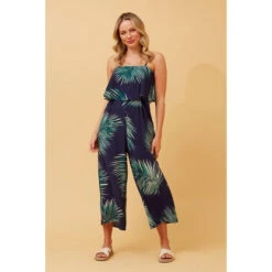 VENDELA LEAF PRINT JUMPSUIT -Printedcarpetus 2b24e73cf37092cb6c2f8b3c4ad5cfc7